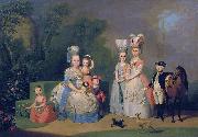 Portrait of Carolina Wilhelmina of Orange (1743-1787) and her children. unknow artist